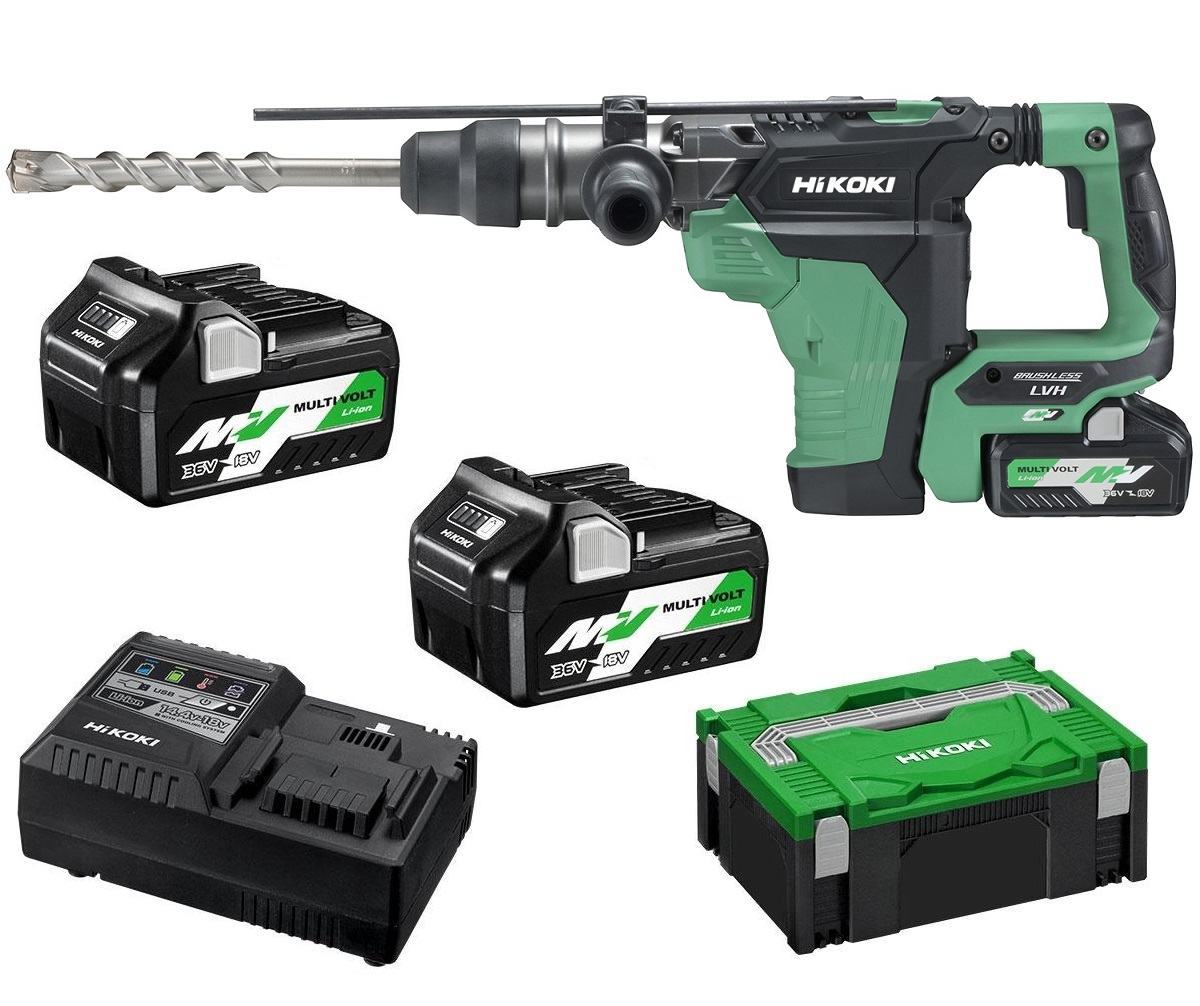 HIKOKI – Cordless SDS-Max Rotary Hammer – 36V (Incl 2xBatteries 1xCharger)