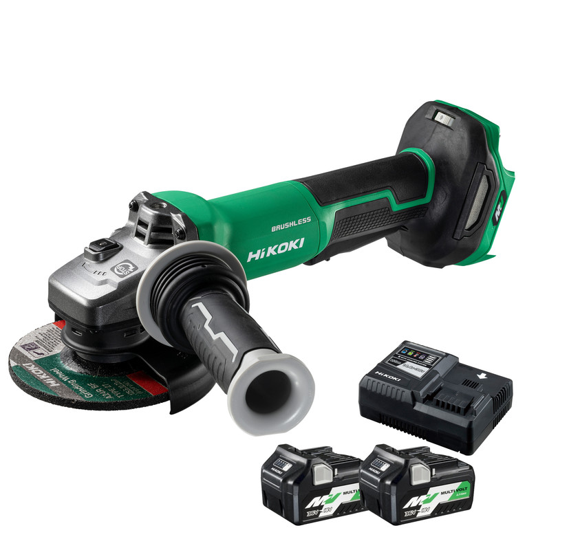 HIKOKI – 125mm Angle Grinder – 36V (Incl 2 x Batteries 1 x Charger)
