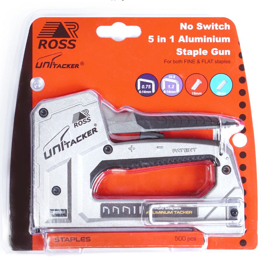 Ross Unitacker Staple Gun  (5 in 1) – Alluminium.
