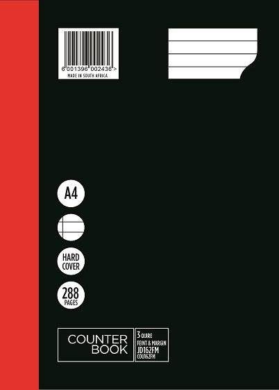 CROXLEY JD162 3-Quire 288 Page Ruled Feint & Margin A4 Box 40