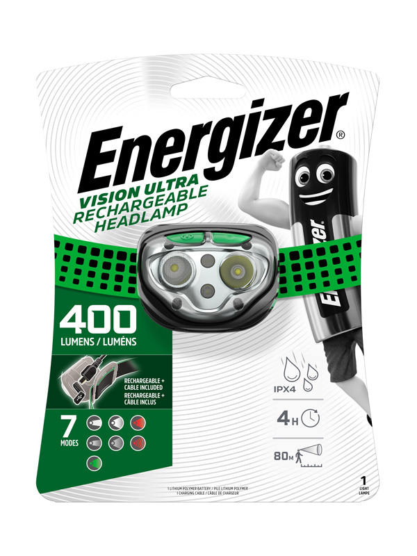 Energizer Vision Ultra Rechargeable Headlight (400 lumens)