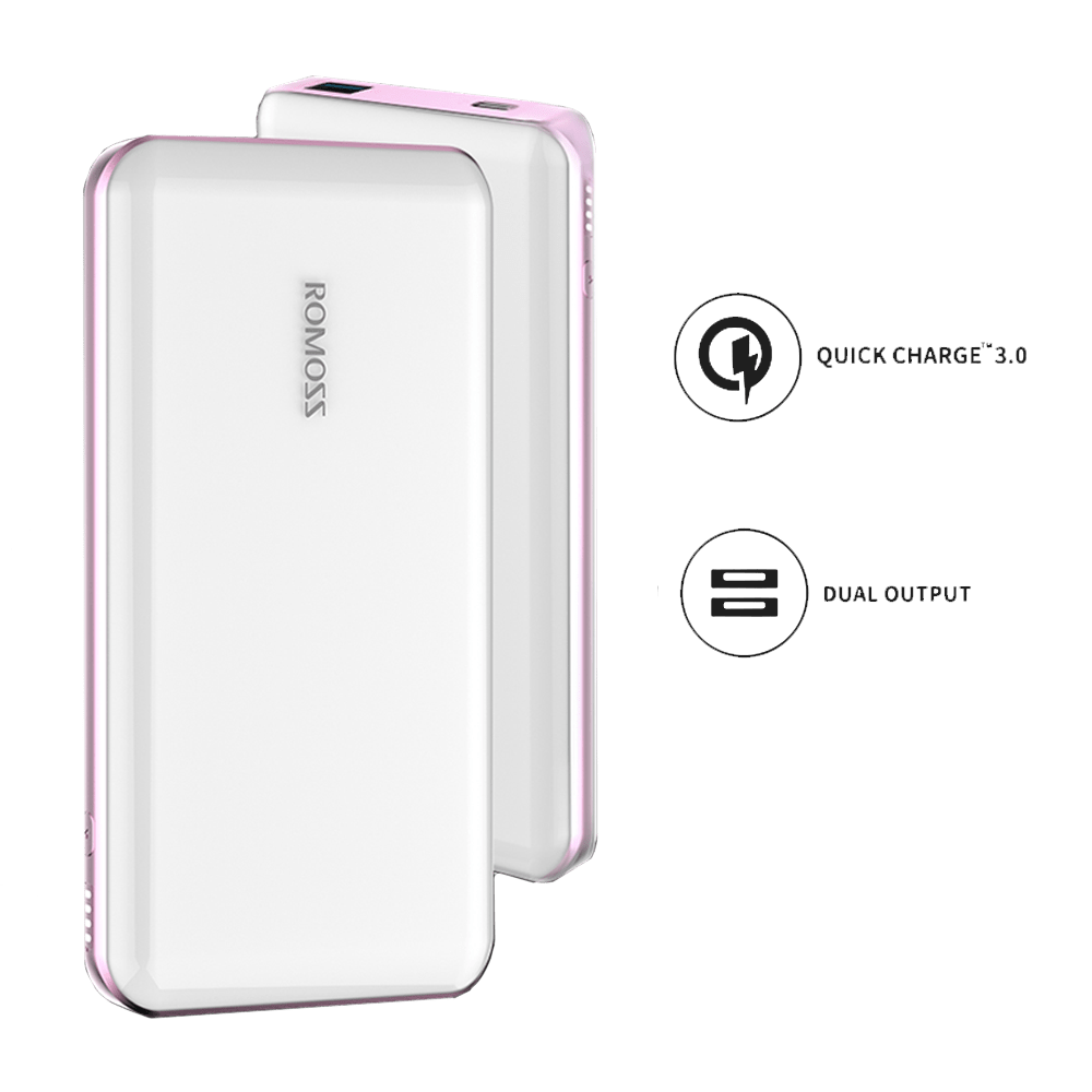 Romoss Eternity Pro 10000mAh USB-C Power Bank – Rose Gold (White & Pink)