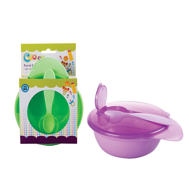 Bulk Pack x 2 Cooey Feeding Bowl With Lid And Spoon