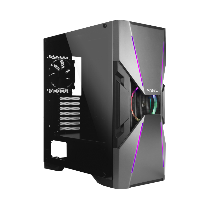 Antec DA601 RGB LED Tempered Glass Side ATX Gaming Chassis – Black