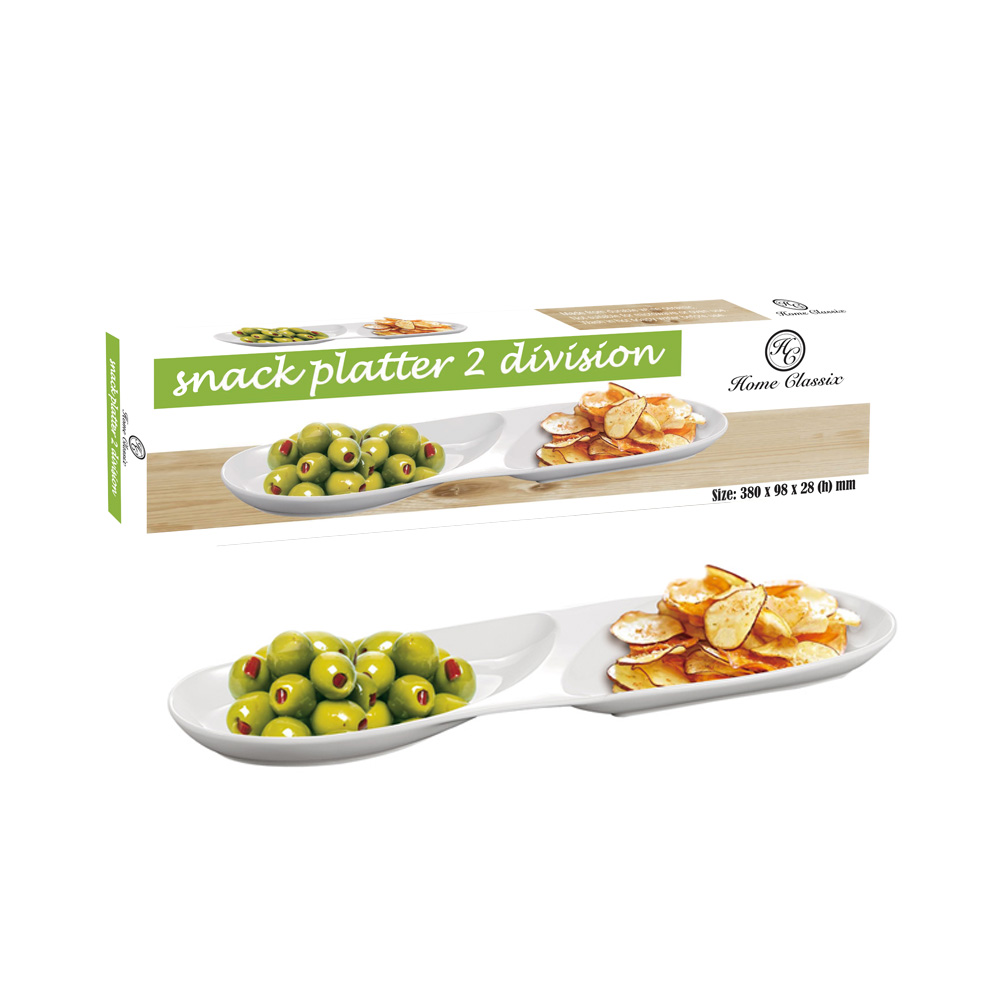 Home Classix Snack Platter 2-division – 38×9.8×2.8cm