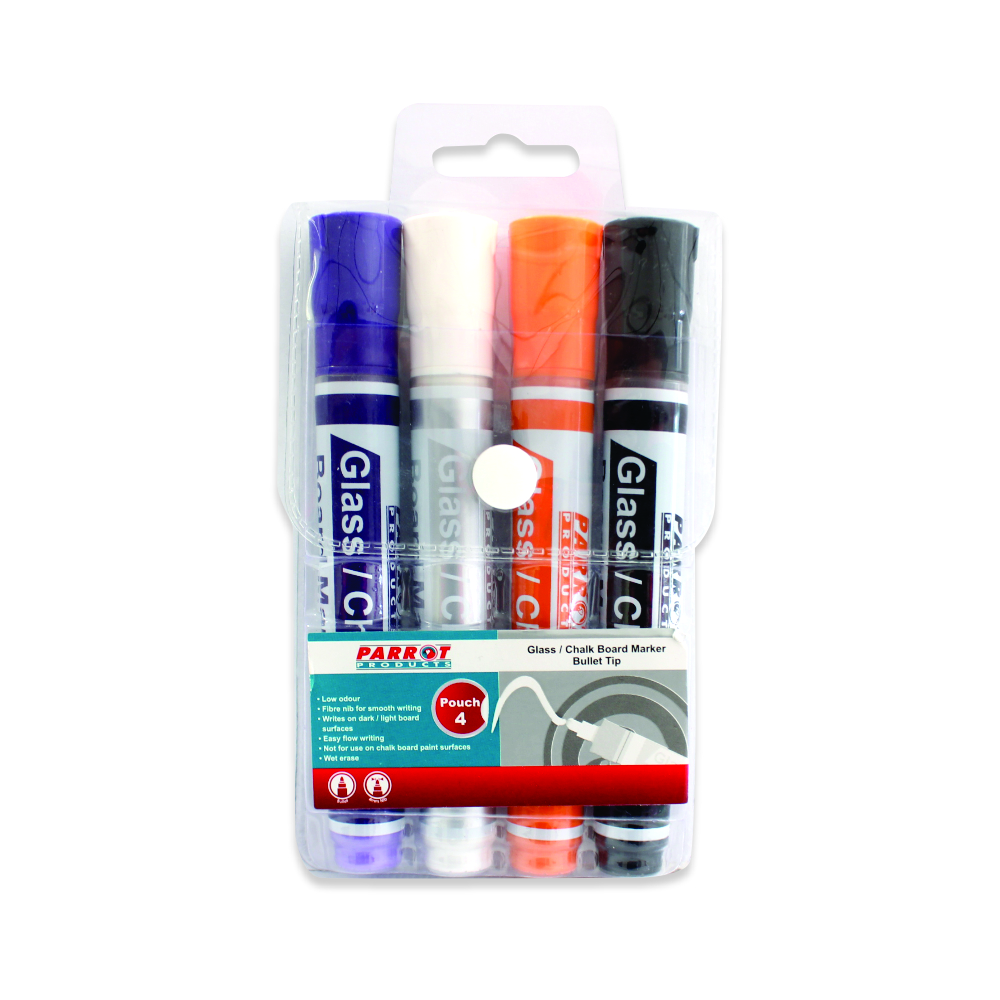 Parrot Glass / Chalkboard Markers (Pouch 4)