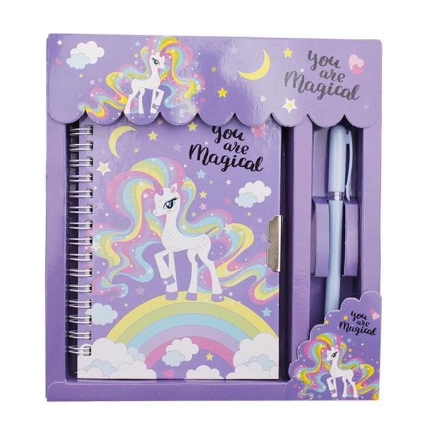 Unicorn Secret Lockable Notebook & Pen Set – You Are Magical