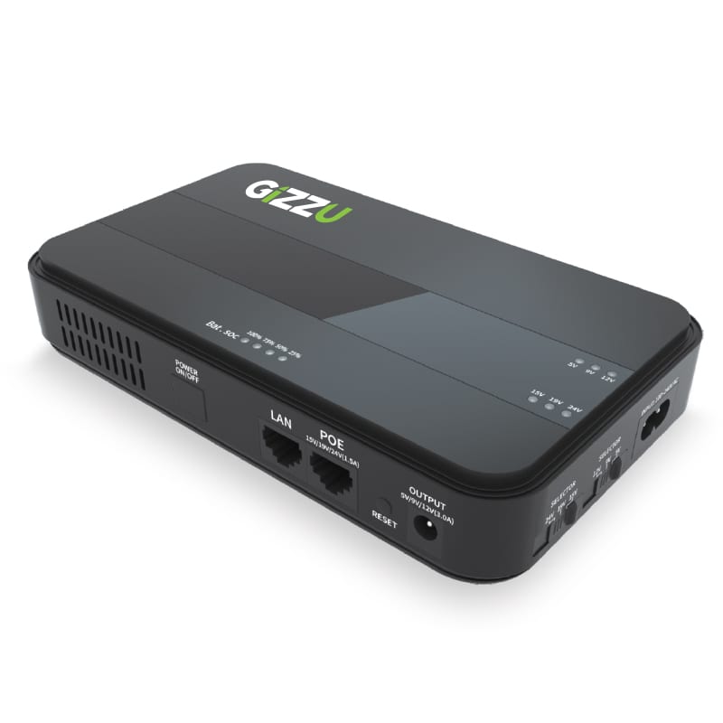 Gizzu 8800mAh Mini UPS DC/POE Uninterrupted Power Supply