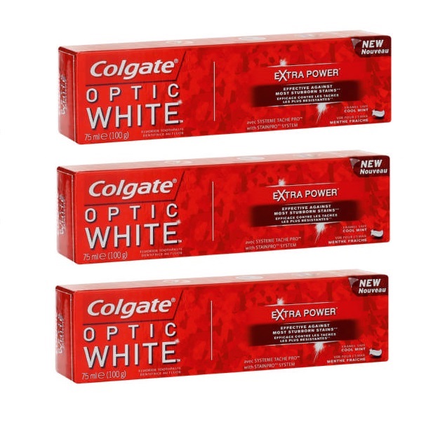 Colgate – Optic White Extra Power Paste Toothpaste (3 x75ml)