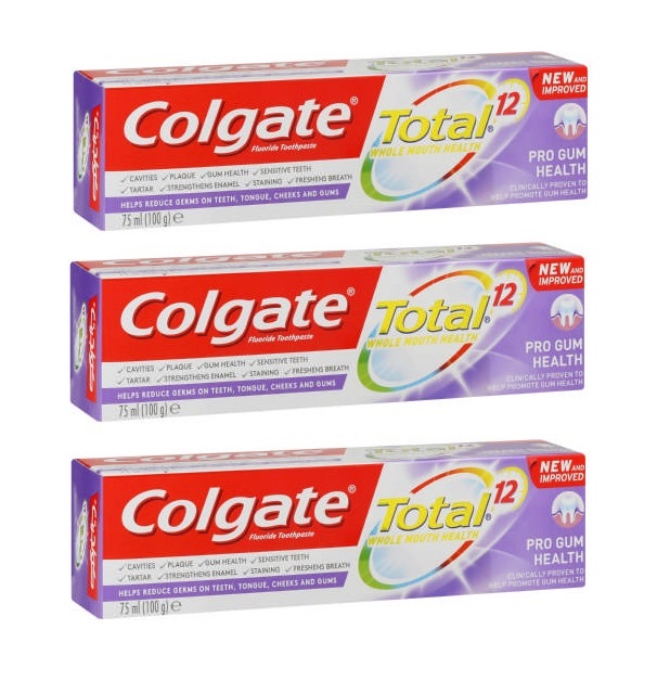 Colgate – Colgate Total 12 Pro Gum Health Fluoride Toothpaste (3 x 100g)