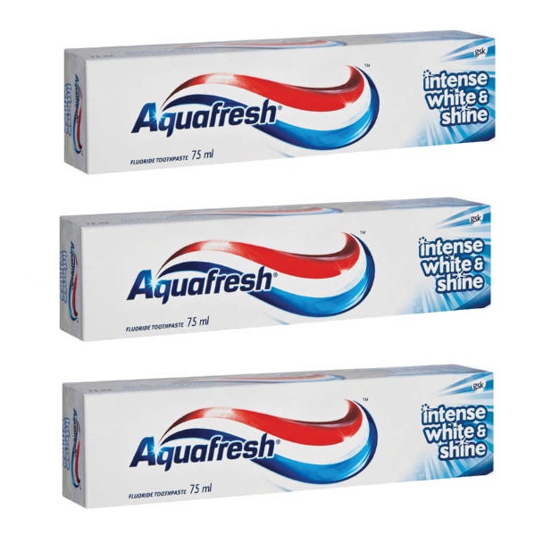 Aquafresh – Intense White And Shine Toothpaste (3 x 75ml)