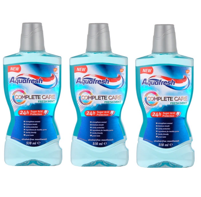 Aquafresh – Complete care Mouthwash (3 x 500ml)