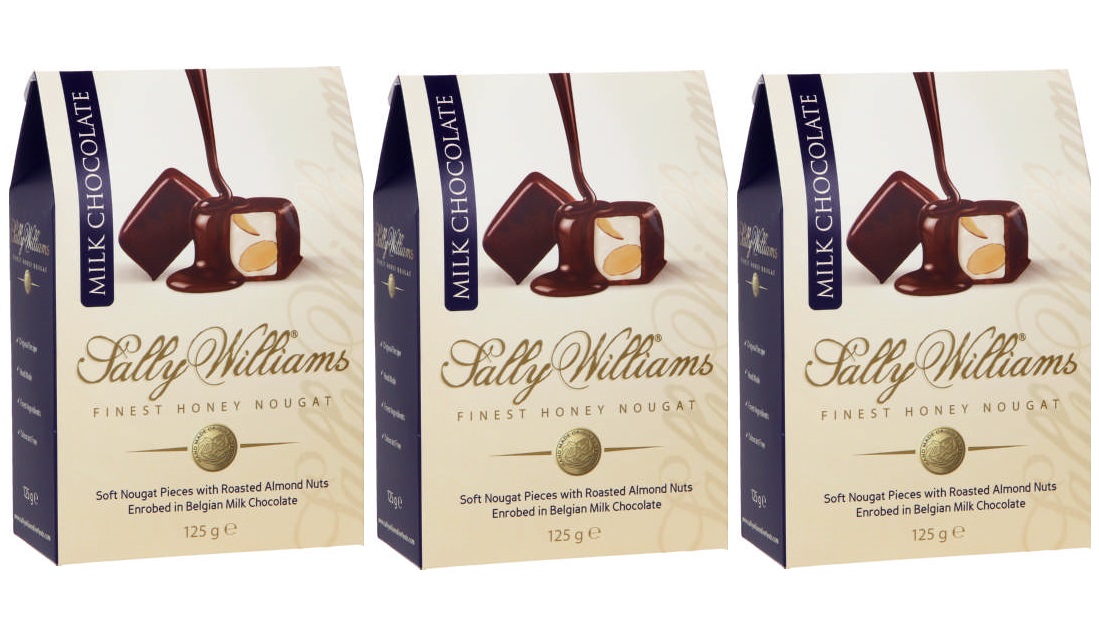 Sally Williams – Finest Honey Nougat – Milk Chocolate (3 x 125g)
