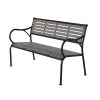 Deluxe Polywood Bench , Polywood Grey Slats Zinc Plated Steel Frame Deluxe Polywood Bench , Polywood Grey Slats Zinc Plated Steel Frame