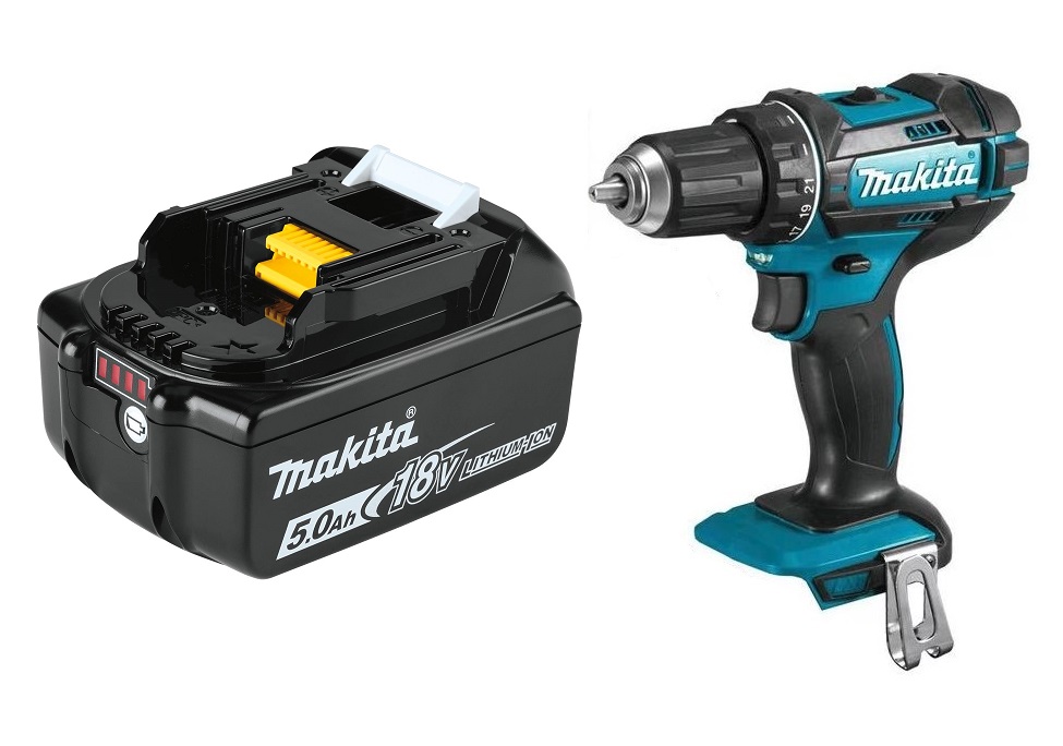 Makita DHP482ZJ Li-Ion Cordless Impact Driver-Drill & Makita BL1850 Battery
