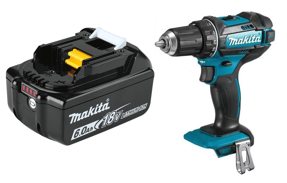 Makita DHP482ZJ Li-Ion Cordless Impact Driver Drill & Makita BL1860 Battery