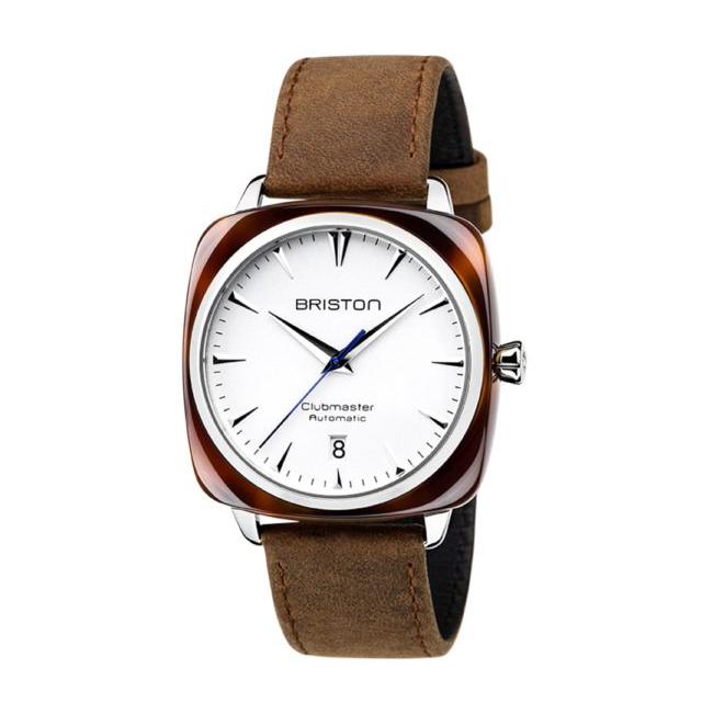 Briston Clubmaster Iconic Acetate – Brown & White