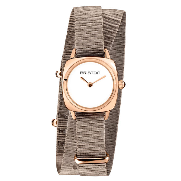 Briston Clubmaster Lady Steel Gold – Brown