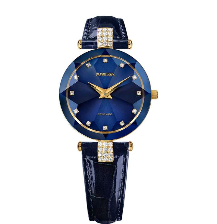 Jowissa Facet Strass Swiss Ladies Watch – Blue