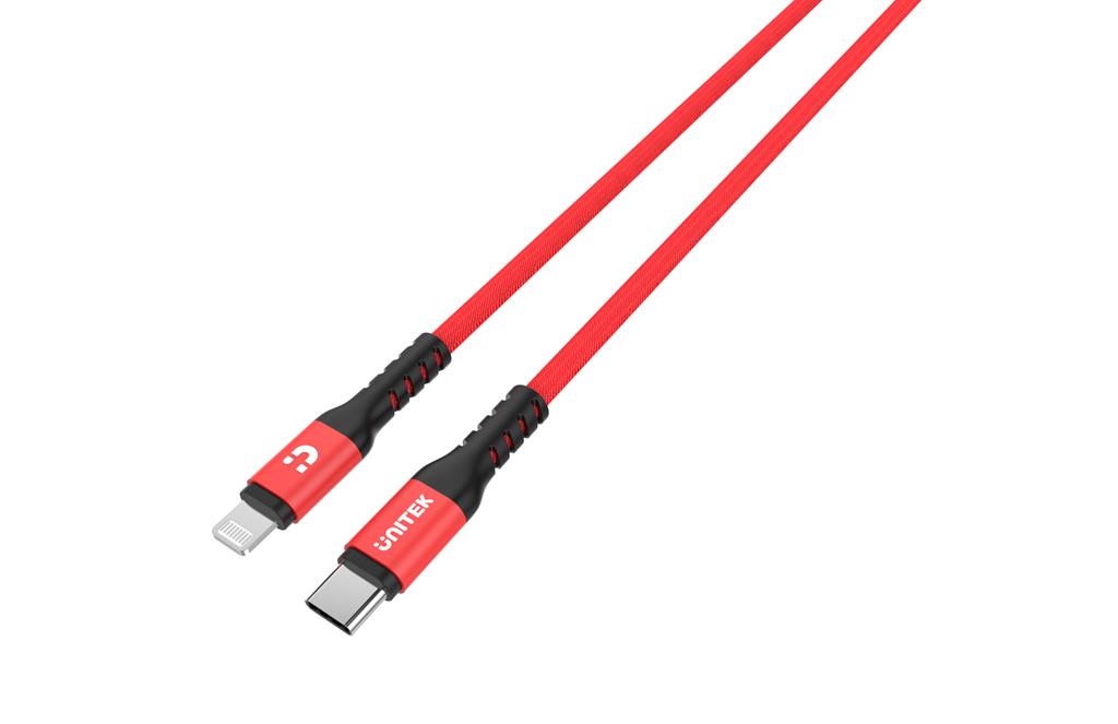 Unitek 1m Type-C To Lightening MFI Red Cable (C14060RD)