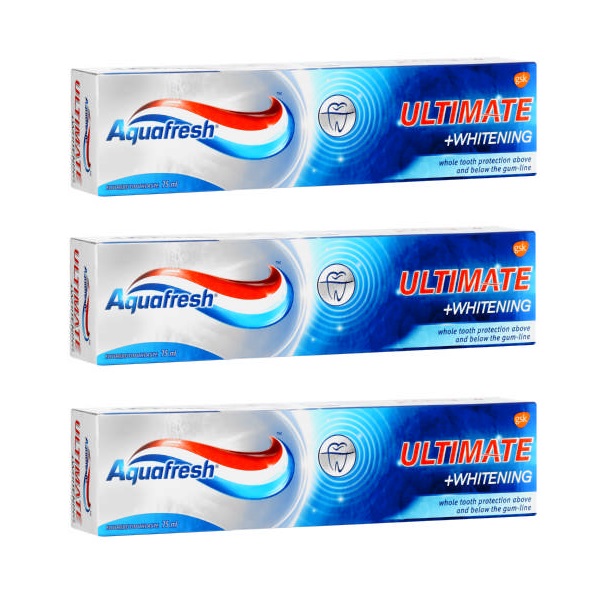 Aquafresh – Ultimate + Whitening Toothpaste (3 x 75ml)