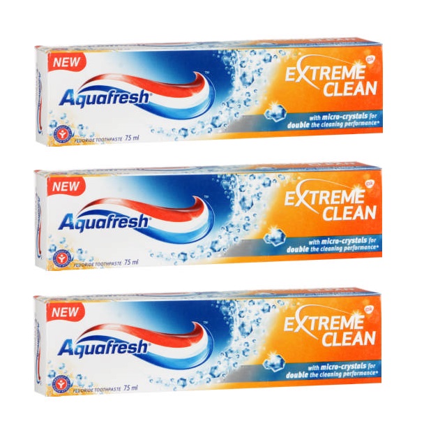 Aquafresh – Fluoride Toothpaste Extreme Clean (3 x 75ml)