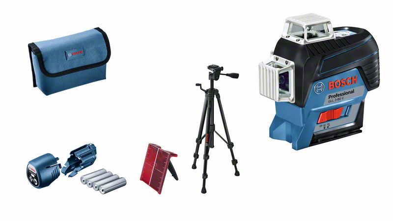 Bosch GLL 3-80 C Laser Leveling Tool + BT 150 Tripod