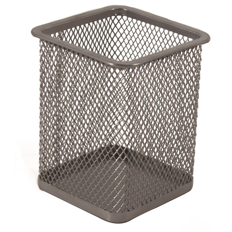 SDS M105S Wire Mesh Metal Pen Holder – Silver