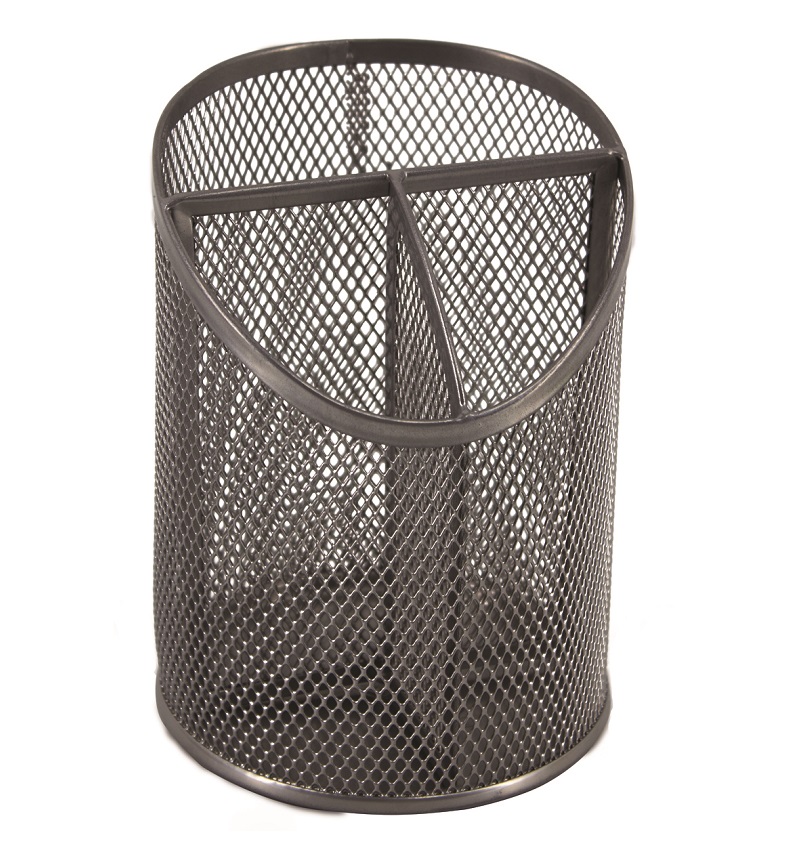 SDS M100S Wire Mesh Metal Pen Holder – Silver