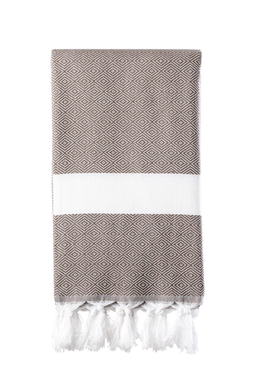 Turkish Bath / Beach Towel (100% Cotton) – Diamanta (100x180cm) – Coffee