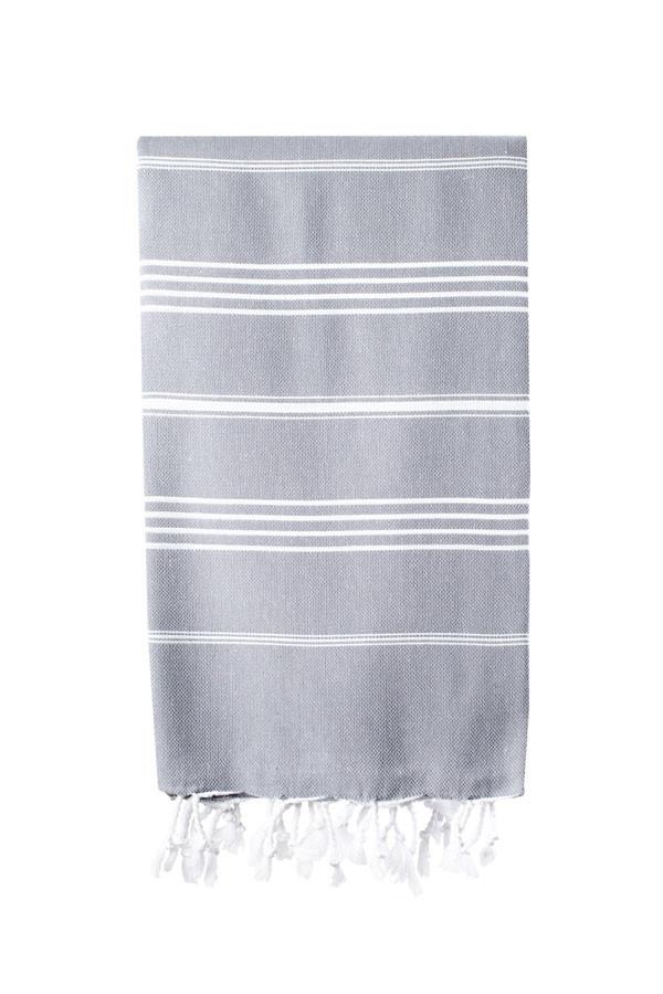 Turkish Bath / Beach Towel – Elim (100x180cm) – Dark Grey