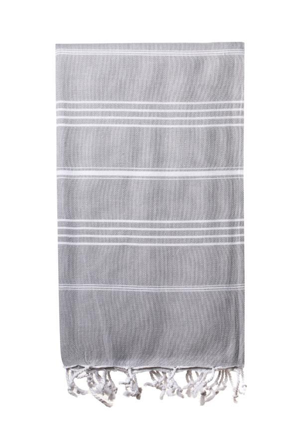 Turkish Bath / Beach Towel – Elim (100x180cm) – Light Grey