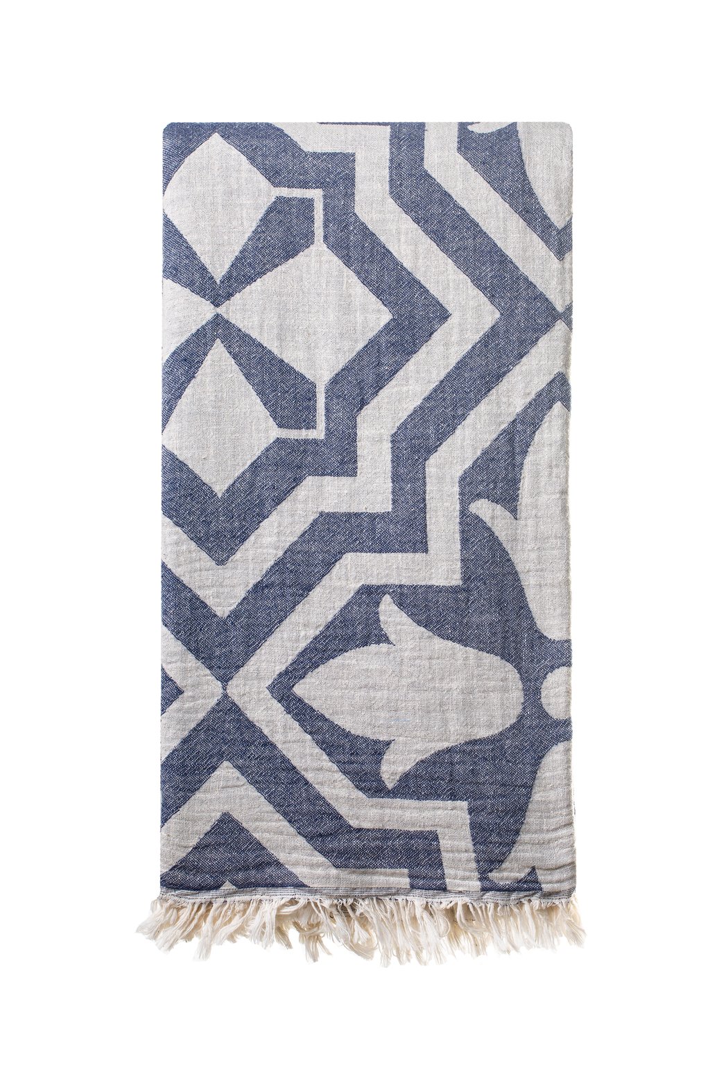 Turkish Bath / Beach Towel – Tulip (85x160cm) – Navy