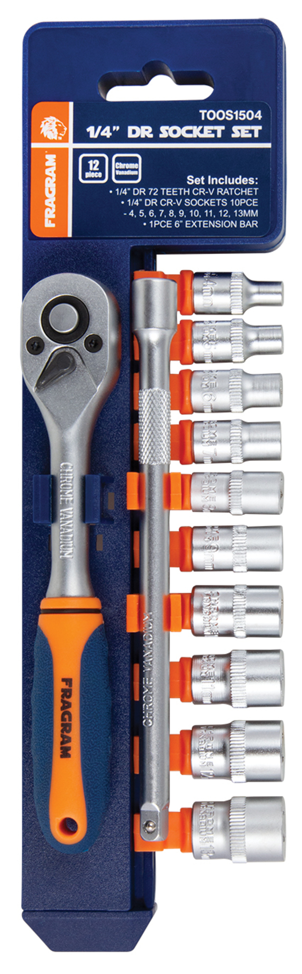 Fragram – Socket Set 1/4″ 12 PC CRV
