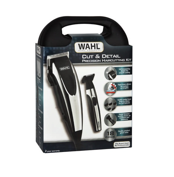 Wahl -Cut & Detail Precision Haircutting Kit – Hair Clippers (18 Piece)