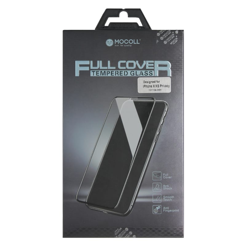 Mocoll 2.5D Tempered Glass Full Privacy Cover Screen Protector iPhone X/XS
