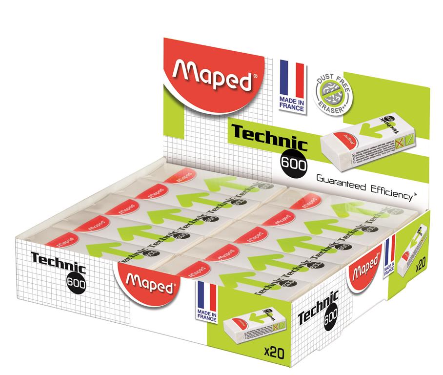 Maped Technic 600 Erasers – Box of 20