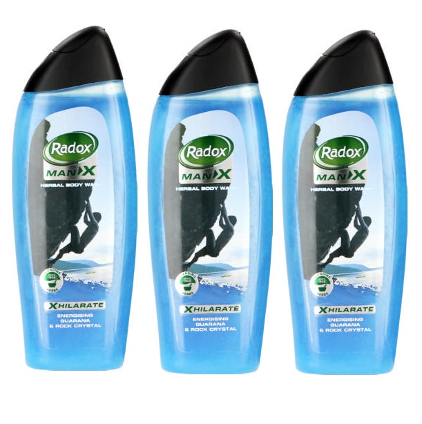 Radox – Xhilarate (Man X) Shower Gel / Body Wash  (3 x 400ml)