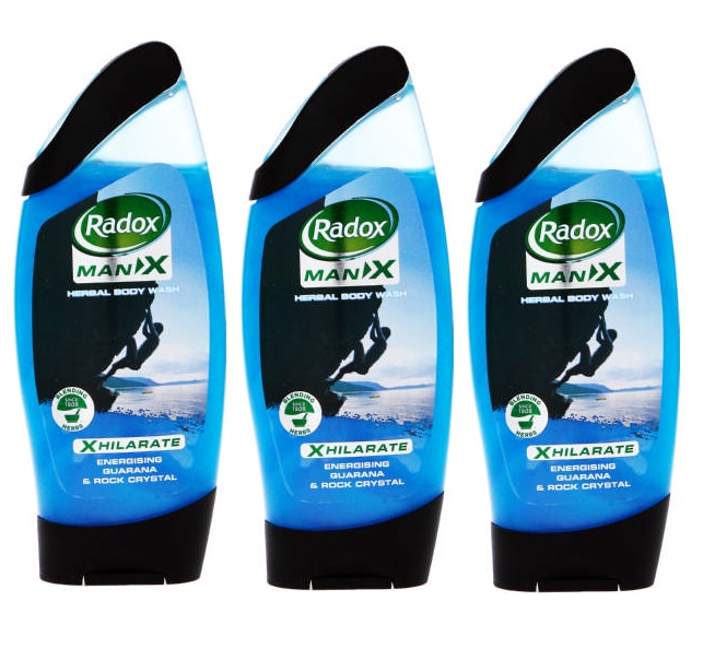 Radox – Xhilarate (Man X) Shower Gel / Body Wash  (3 x 250ml)