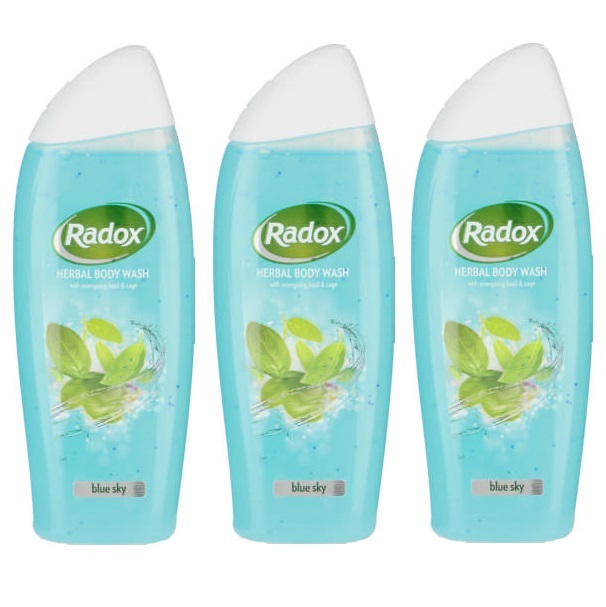 Radox – Blue Sky Shower Gel / Herbal Body Wash (3 x 400ml)