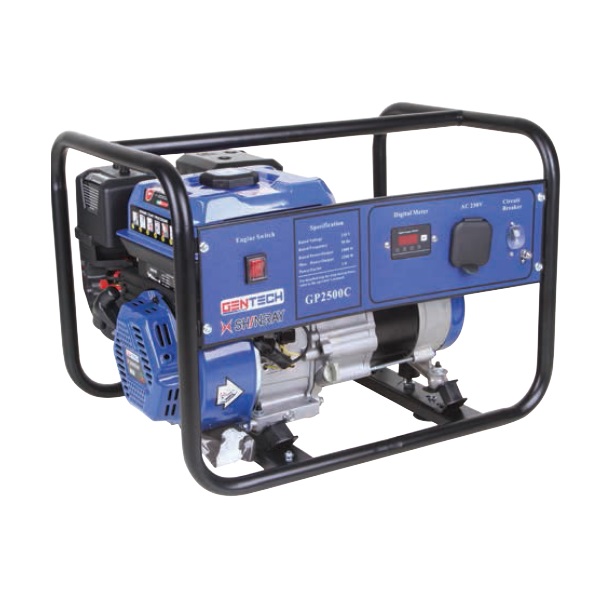 Gentech – 2.2 kVA Recoil Start Petrol 4 Stroke Generator (GP2500C)