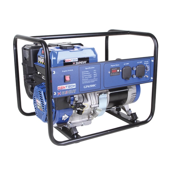 Gentech – 5.5 kVA Recoil Start Petrol 4 Stroke Generator (GP6500C)