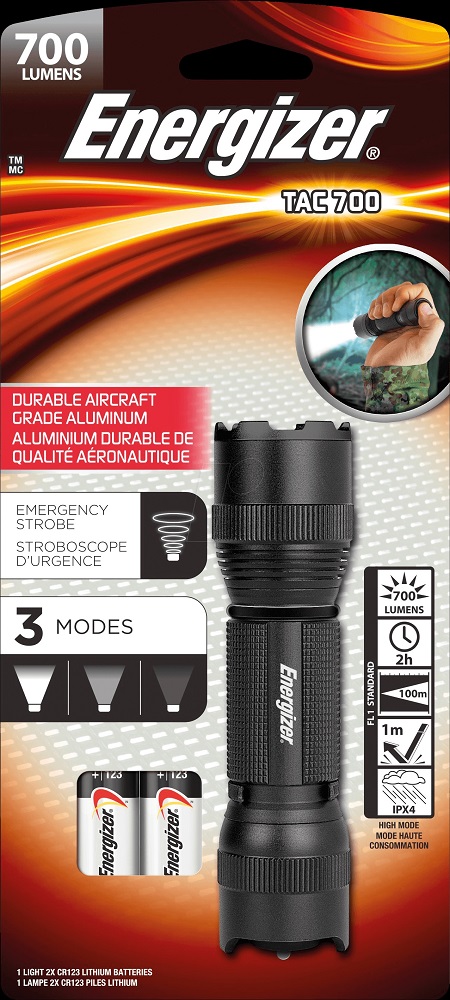 Energizer Tactical Light 700 incl. 2x CR123