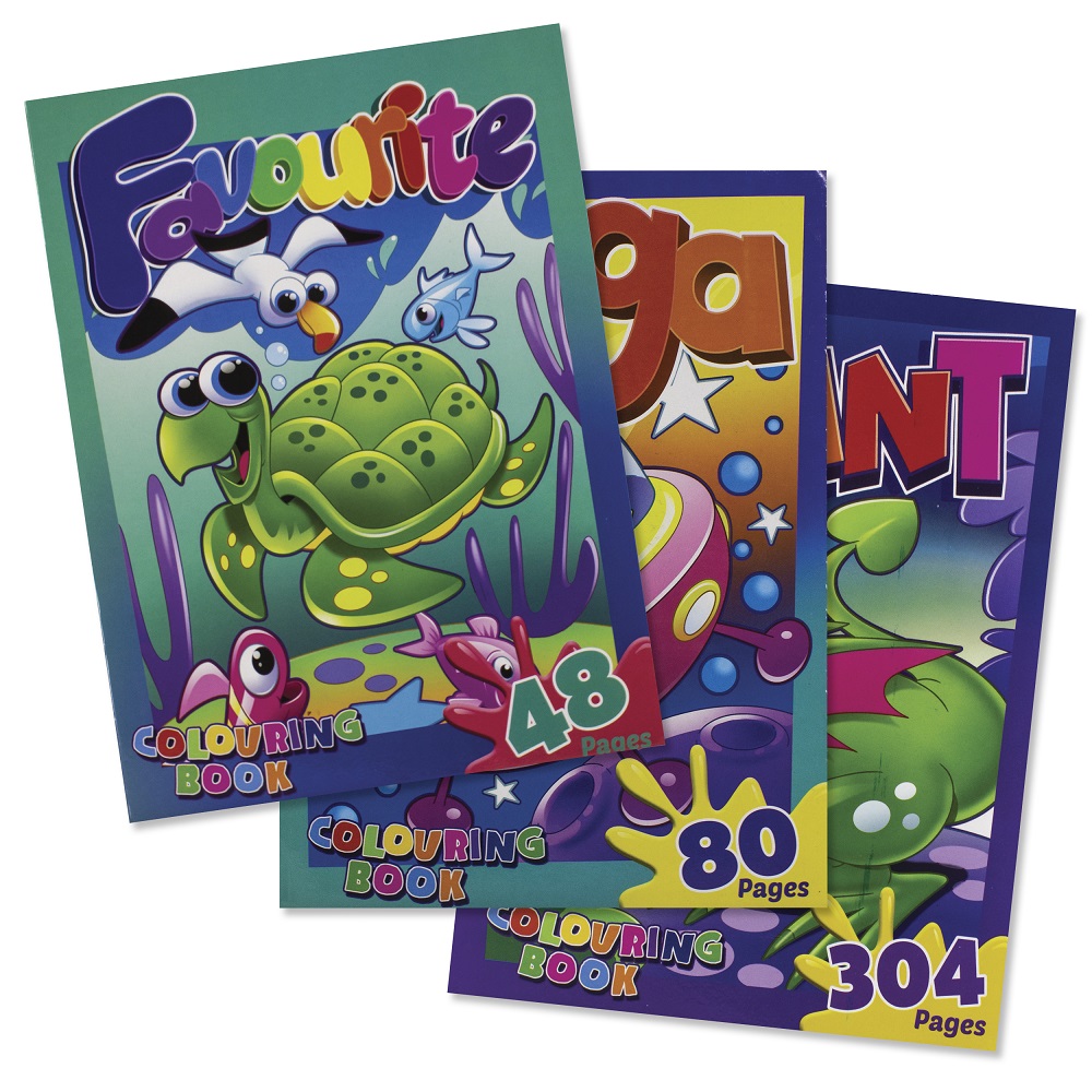 Treeline 48pg, 80pg, 304pg Colouring Books Bundle – 1 of Each