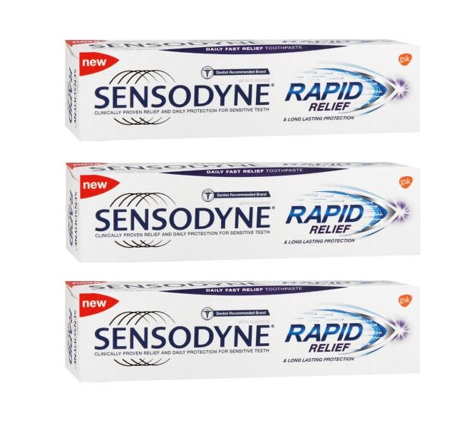 Sensodyne – Rapid Relief Toothpaste – Original (3 x 75ml)