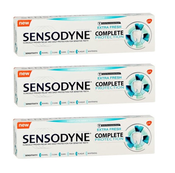 Sensodyne – Complete Protection Toothpaste – Extra Fresh (3 x 75ml)