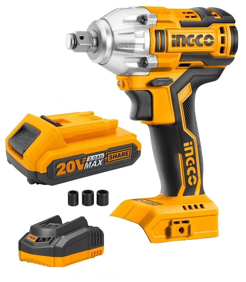 INGCO – Impact Wrench COMBO – BL Motor (Cordless) – 20V