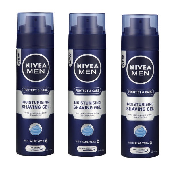 NIVEA Men – Moisturising Shaving Gel (3 x 200ml)
