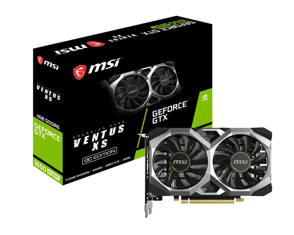 MSI Nvidia GeForce GTX 1650 SUPER Ventus XS OC 4GB  128-BIT Graphics Card