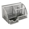 SDS M810 Wire Mesh Clip, Pen and Memo Holder with Drawer Organizer – Silver – Silver SDS M810 Wire Mesh Clip, Pen and Memo Holder with Drawer Organizer – Silver – Silver